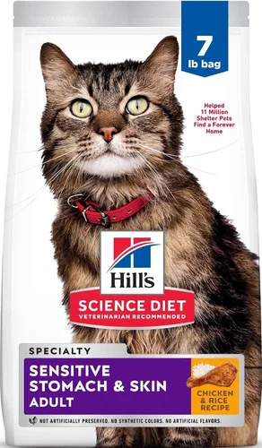 Vista 18 de Hill's Science Diet - Alimento seco para gatos con estómago y piel sensible