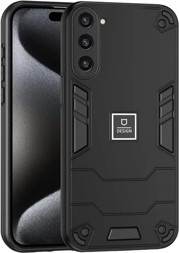 Vista 15 de Funda compatible con Redmi A1, compatible con Redmi A2 2 en 1 [PC dura + TPU], funda de teléfono negra