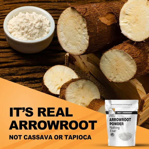 Vista 3 de It's Just - Polvo de Raíz de Flecha, 8oz (226g), Espesante Natural, Sin Gluten, Sin Lácteos, Sin OGM, Sustituto de Maicena