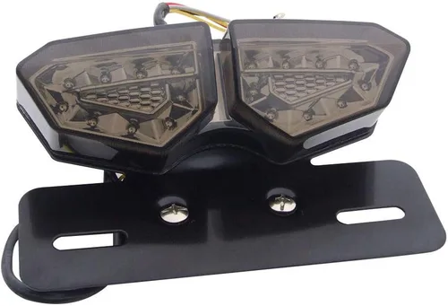 Vista 8 de ZYTC Luz trasera de motocicleta de 40 W 40 LED, luces de freno de funcionamiento integradas, lámpara de señal de giro con soporte de placa de Luz