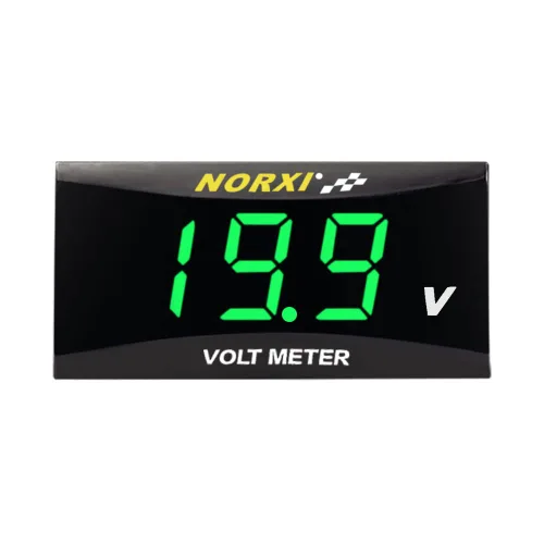 Vista 11 de Voltímetro digital para motocicleta, medidor de voltaje CC de 12 V, medidor de voltaje impermeable para automóvil y motocicleta con función de Rojo