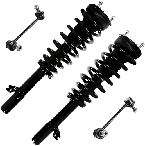 Vista 88 de Detroit Axle - Kit de 4 piezas RWD Puntales Delanteros Barras Estabilizadoras para Ford F-150 2021 2022 2023 2024, 2 Puntales con Resorte Helicoidal