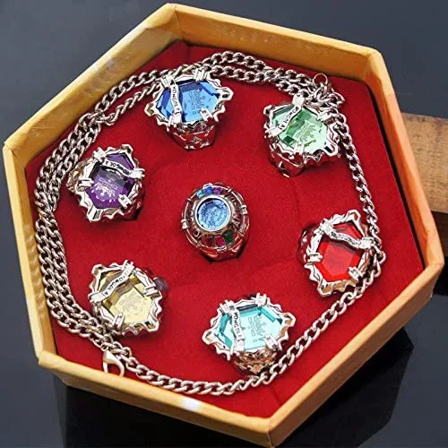 Vista 2 de Anime Katekyo Reborn - Juego de ocho anillos para cosplay, talla única