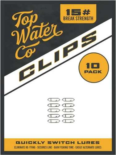 Vista 10 de Clips de pesca de velocidad de Top Water Co. - Acero inoxidable duradero, conector de señuelo rápido (varios tamaños) sizes, break strengths, pack