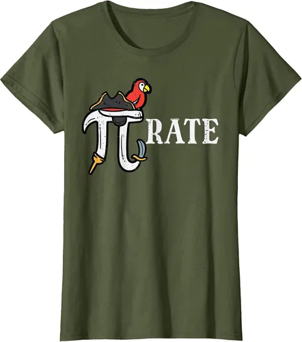 Vista 24 de Pirate Pi Funny Math Pie Halloween Disfraz Maestro Hombres Mujeres Camiseta Asphalt Grey