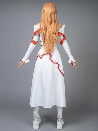 Vista 5 de Cosfun Yuuki Asuna SAO - Conjunto completo de disfraz de cosplay para mujer mp003072