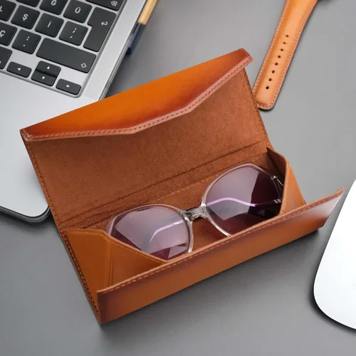 Vista 5 de Egypt Triangle Design - Funda de cuero para lentes de sol y gafas de sol