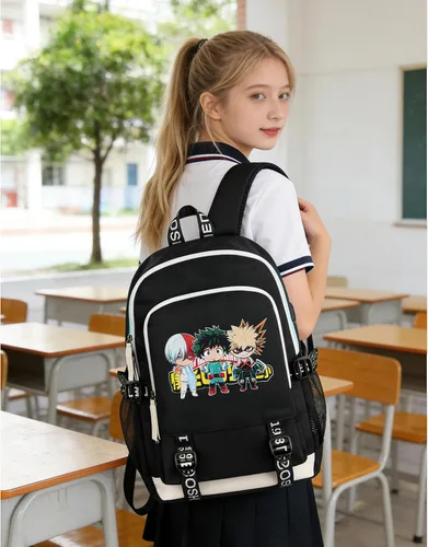 Vista 3 de Roffatide Mochila de anime impresa, My Hero Academia a, Classic