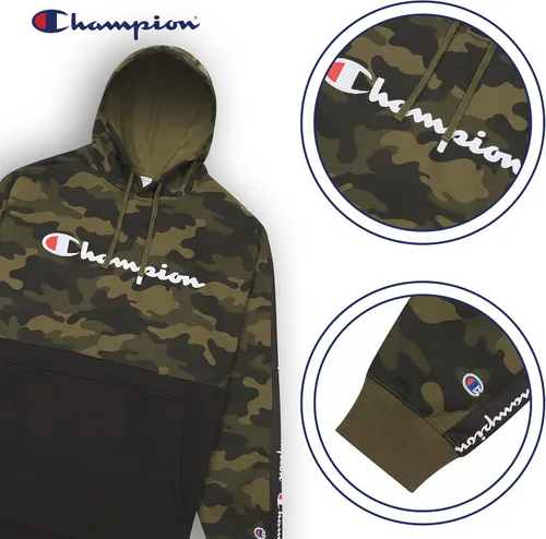 Vista 2 de Champion Hoodies for Men Big and Tall Mens Fleece Hoodie, Graphic Pullover