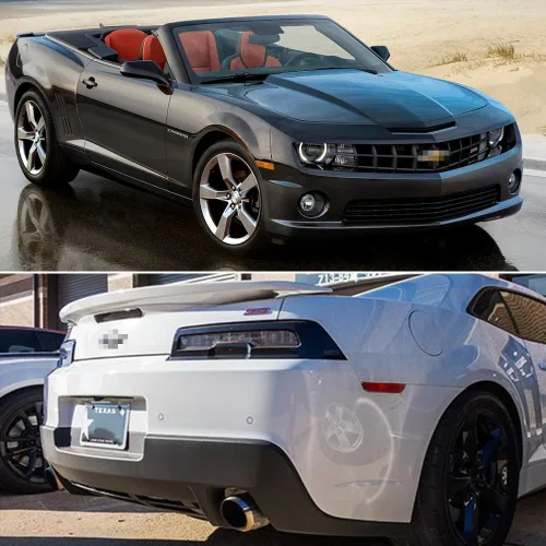 Vista 5 de Para 2010 2011 2012 2013 2014 2015 Chevrolet Camaro parachoques trasero y delantero lateral marcador carcasas 4 unids Carcasa ámbar+Carcasa roja