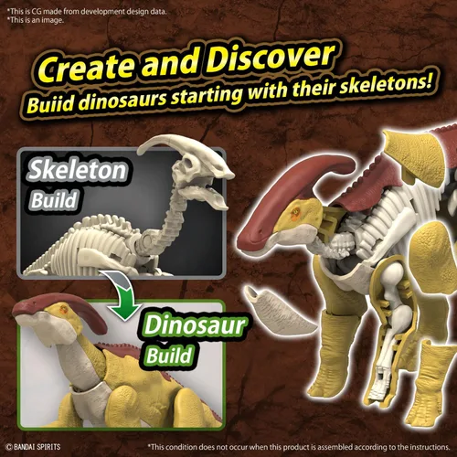 Vista 6 de Bandai Hobby - Plannosaurus - #09 Parasaurolophus Dinosaur Model Kit