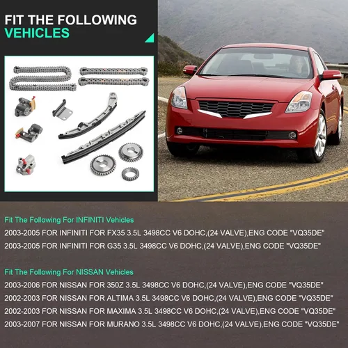 Vista 2 de Kit de cadena de distribución para 2003-2005 para Infiniti FX35, 2003-2005 para Infiniti G35, 2003-2006 para Nissan 350Z, 2002-2003 para Nissan