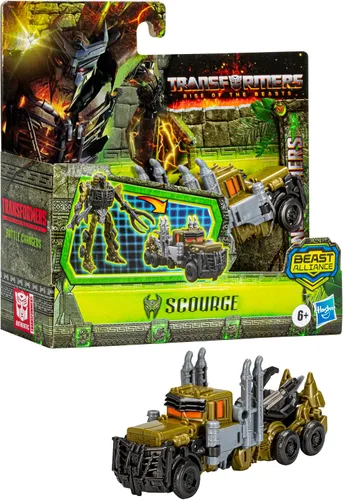 Vista 8 de Transformers Toys Rise of The Beasts Movie Beast Alliance Battle Changers Scourge Figura de acción, para edades de 6 años en adelante, 4.5 pulgadas