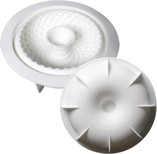 Vista 3 de Molde de silicona para mousse de pastel de 6 pulgadas, moldes redondos para hornear moldes para postres helados, pasteles de gasa, gelatina