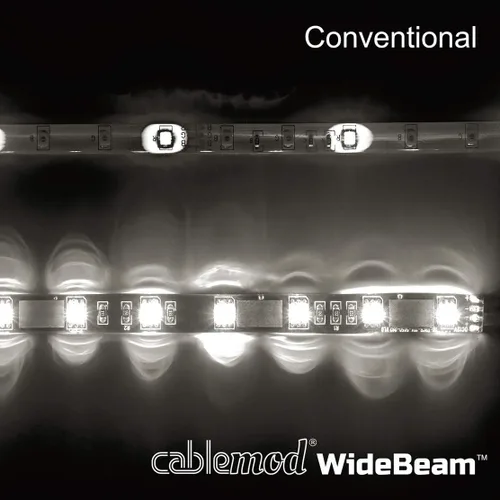 Vista 5 de CableMod CM-LED-30-M60KRGB-R WideBeam Tira de LED RGB magnética - Negro