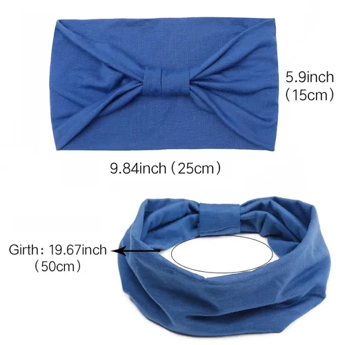 Vista 2 de Diadema Tobeffect para mujer, turbante de estilo bohemio africano, con nudos anchos, accesorios para el cabello Diademas 1