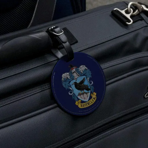Vista 5 de Harry Potter Ravenclaw - Placa de identificación de piel redonda con escudo pintado