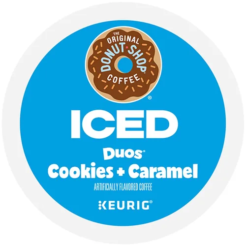 Vista 15 de The Original Donut Shop ICED Duos Cookies + Caramel Coffee, Keurig Cápsulas K-Cup de una sola porción, 60 unidades (6 paquetes de 10)