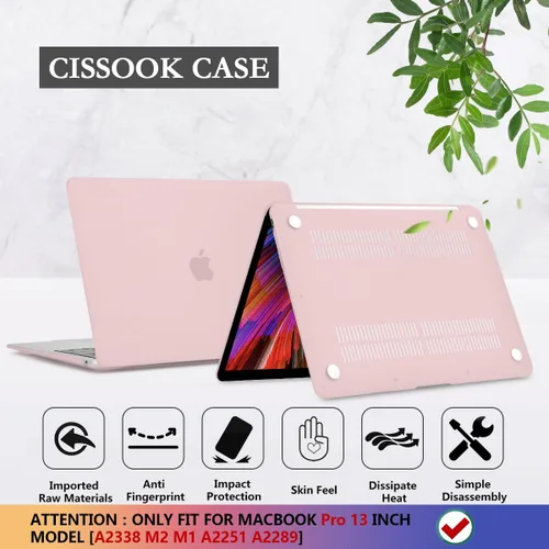 Vista 6 de CISSOOK - Funda rosa bebé para MacBook Pro de 13 pulgadas 2025-2016