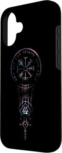 Vista 2 de Funda clásica para iPhone 16 Viking Viking Vegvisir Compass Viking
