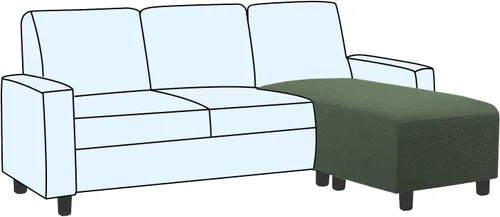 Vista 42 de H.VERSAILTEX Funda Deslizable para Otomana Rectangular Ajuste de Longitud 29"-34" Reposapiés Fundas Deslizables para Sofá Funda para Taburete