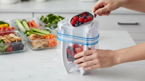 Vista 7 de Bagwell Portabolsas Sellable para Bolsas de Almacenamiento de Alimentos de Tamaño Quart
