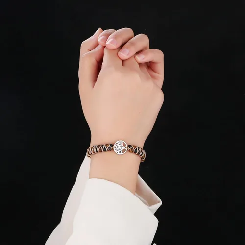 Vista 3 de Pulseras de cuentas de ojo de tigre del árbol de la vida para mujeres, novia, amante, alma gemela, esposa, amigos, regalos para Navidad, cumpleaños