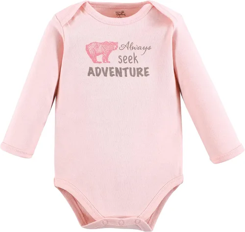 Vista 4 de Touched by Nature baby-girls Organic Cotton Long-sleeve Bodysuits