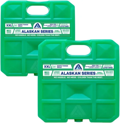 Vista 16 de Arctic Ice Bolsa de hielo reutilizable de larga duración de la serie Alaskan, se congela a 32 ° Fahrenheit, mantiene los alimentos y bebidas frescos