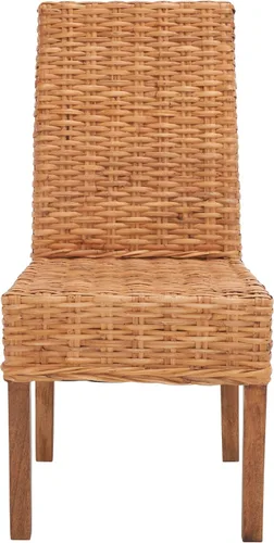 Vista 9 de Safavieh Home Collection Aubrey - Silla auxiliar de mimbre (2 unidades), color nogal