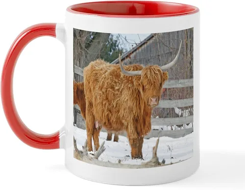 Vista 23 de CafePress Heilan Coo (Highland Cow) Taza de café de cerámica de 11 oz (11.0 fl oz)