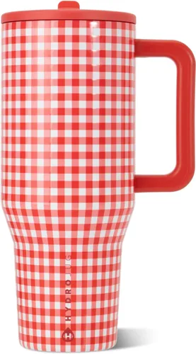 Vista 42 de HydroJug Traveler - Botella de agua de 40 onzas con asa y pajita abatible - Cabe en portavasos, vaso resistente a fugas - Reutilizable, aislado