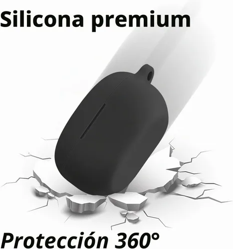 Vista 3 de Geiomoo Funda de silicona para Sony WF-1000XM5, funda protectora con mosquetón (negro)