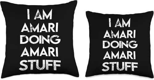 Vista 3 de Amari's Apparel Name Forename Day Amari Stuff - Almohada de 16 x 16 pulgadas, multicolor