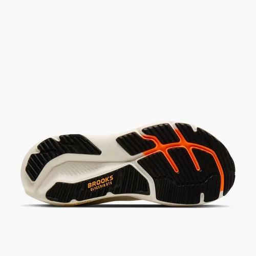 Vista 3 de Brooks Men’s Glycerin GTS 23 Running Shoe Arctic Wolf Angora Naranja
