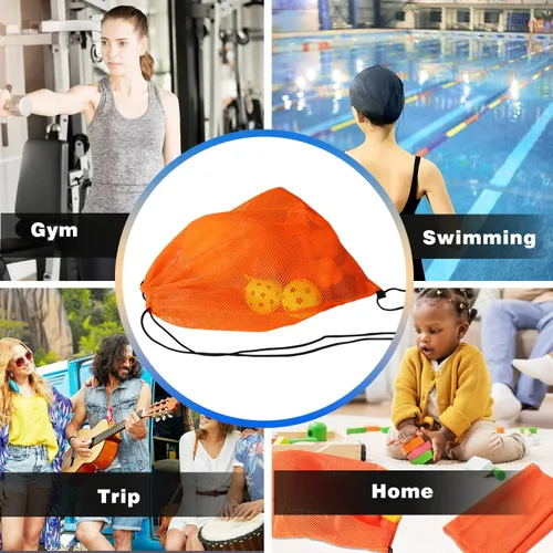 Vista 7 de GSE Bolsa deportiva de malla para niños y adultos. Bolsa de equipo deportivo de malla para pelotas deportivas, playa, viajes, gimnasio, natación