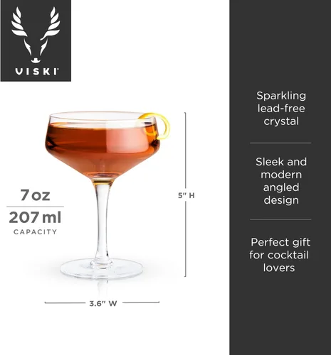 Vista 4 de Viski - Copas de brandy de 12,7 cm, cupé, talla única , Copas Coupé