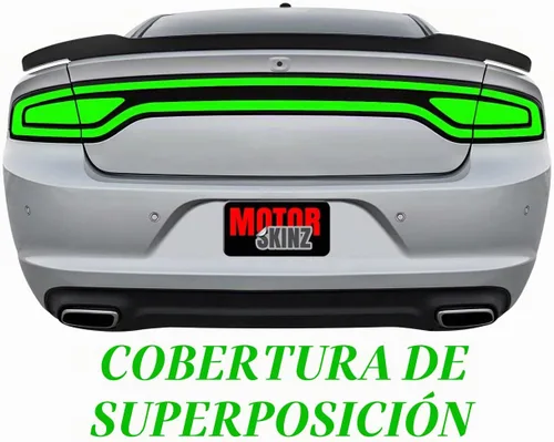 Vista 2 de SlickMod Tinte de humo de vinilo precortado para luz trasera Dodge Charger 2015-2022 (20% humo oscuro, 1. luz trasera)