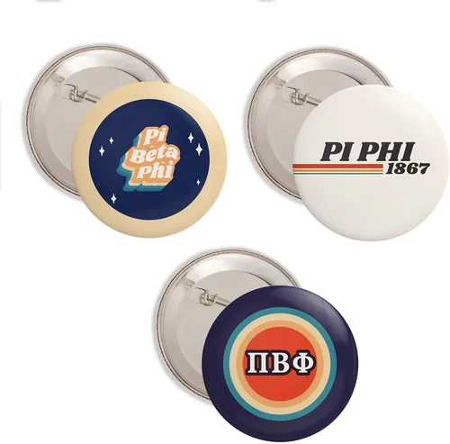 Vista 18 de Desert Cactus Pi Beta Phi Buttons Pin Sorority 3 Pieces of Variety Back Badge 2.25-inch