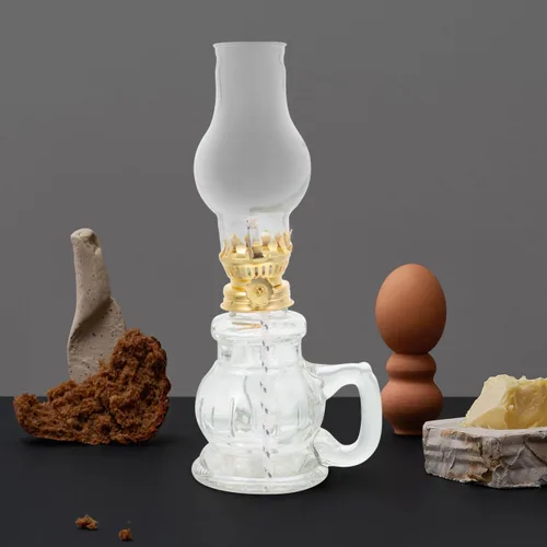 Vista 8 de UKCOCO 2 piezas de repuesto de mecha de lámpara de aceite, accesorios de lámpara de queroseno, quemador chapado en latón con cuello reductor, base