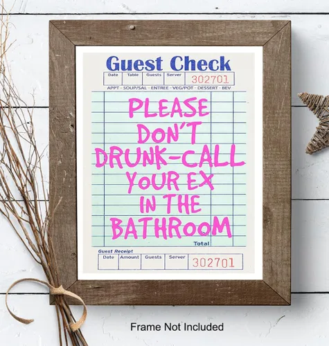 Vista 8 de Arte de pared de baño preppy para mujeres - divertido y moderno letrero de baño para invitados - imágenes de accesorios de baño rosa retro moderno