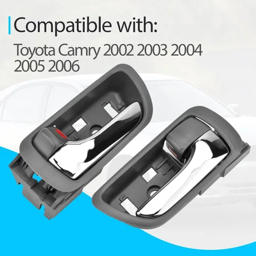 Vista 2 de Manijas de puerta interiores compatibles con Toyota Camry 2002-2006 Reemplazan 6920633040 69206AA021B2, delantera y trasera interior izquierdo