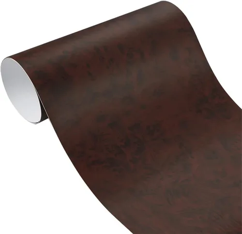Vista 16 de Papel de contacto autoadhesivo con textura de vinilo de grano de madera de alto brillo, para decoración interior de automóvil, calcomanías