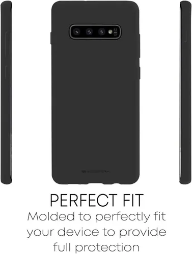 Vista 6 de GOOSPERY Soft Feeling Jelly para Samsung Galaxy S10 Plus Case (2019) Cubierta de parachoques delgada sedosa (negro)