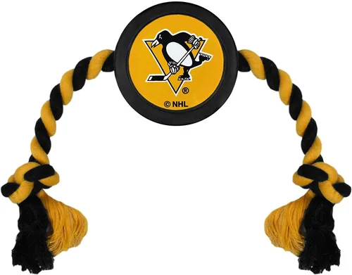 Vista 21 de Juguete de goma First Dog Puck – Cuerda de tiro resistente para perros y gatos – Juega hockey con tu mascota – Juguete con licencia de los Anaheim