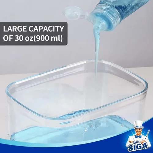 Vista 4 de MR.SIGA Dispensador de Jabón para Platos de Cocina, Portacepillas Premium 2 en 1, Dispensador de Bomba de Jabón para Lavado de Platos para Encimera