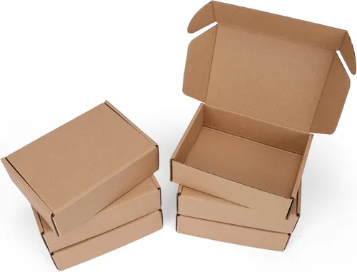 Vista 13 de Cajas de envío pequeñas de 9 x 6 x 2 pulgadas, juego de 6 cajas de Marrón