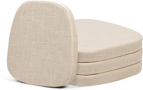Vista 16 de baibu Juego de 2 cojines metálicos de espuma viscoelástica de 14 x 14 pulgadas, diseño de doble capa, antideslizantes, para sillas de comedor, cojín