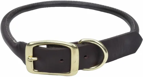 Vista 8 de Coastal Pet - Circle T - Collar redondo de cuero para perro con herrajes de latón macizo, Latigo, 1" x 22