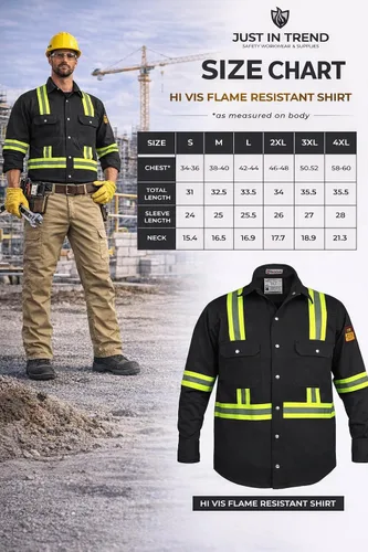Vista 8 de Camisa Hi Vis de alta visibilidad FR resistente al fuego - 88% C/12% N - 7oz Azul marino